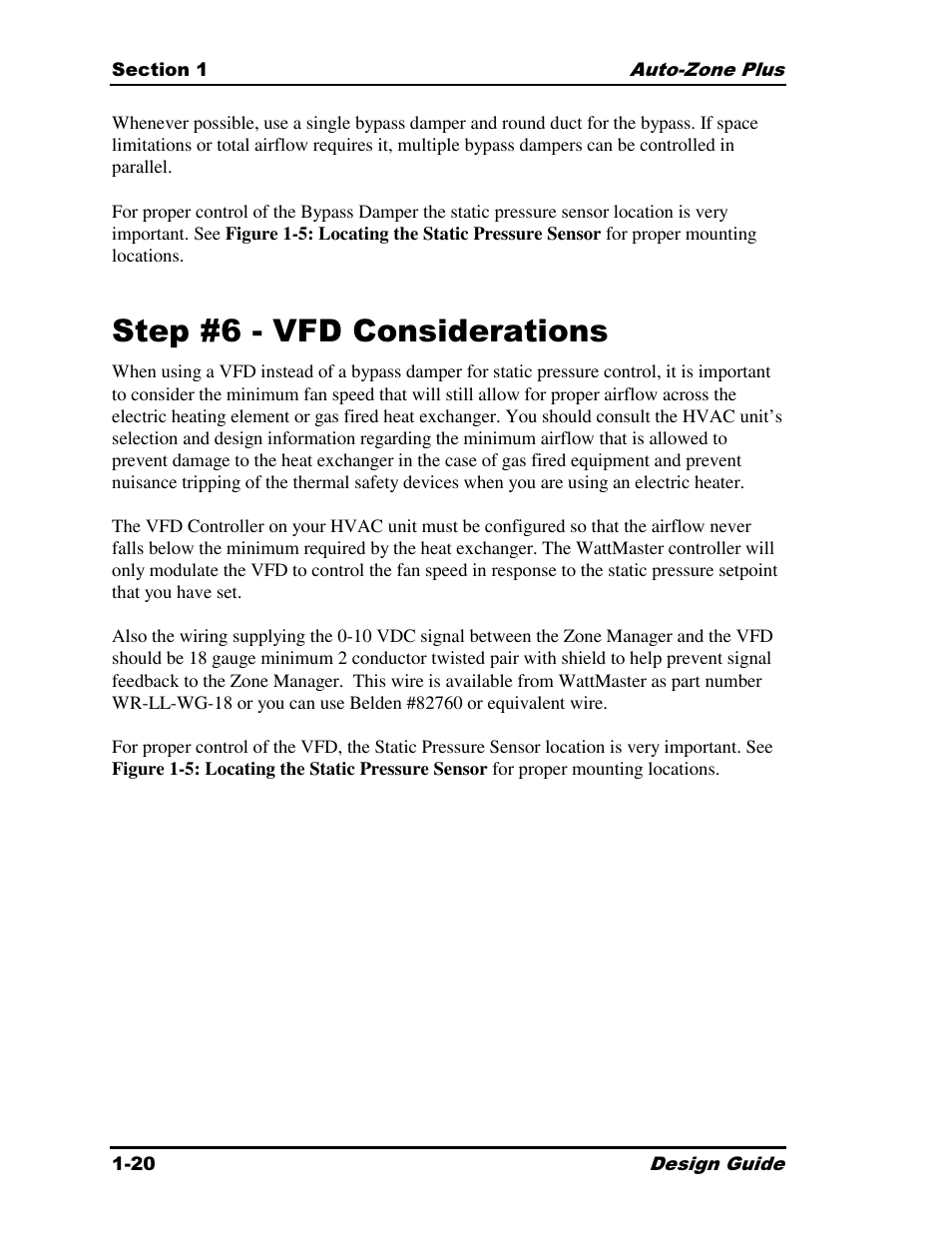 Step #6 - vfd considerations | Auto-Zone Control Systems Auto-Zone Plus Systems Installation & Operation (Version 03A) User Manual | Page 24 / 210