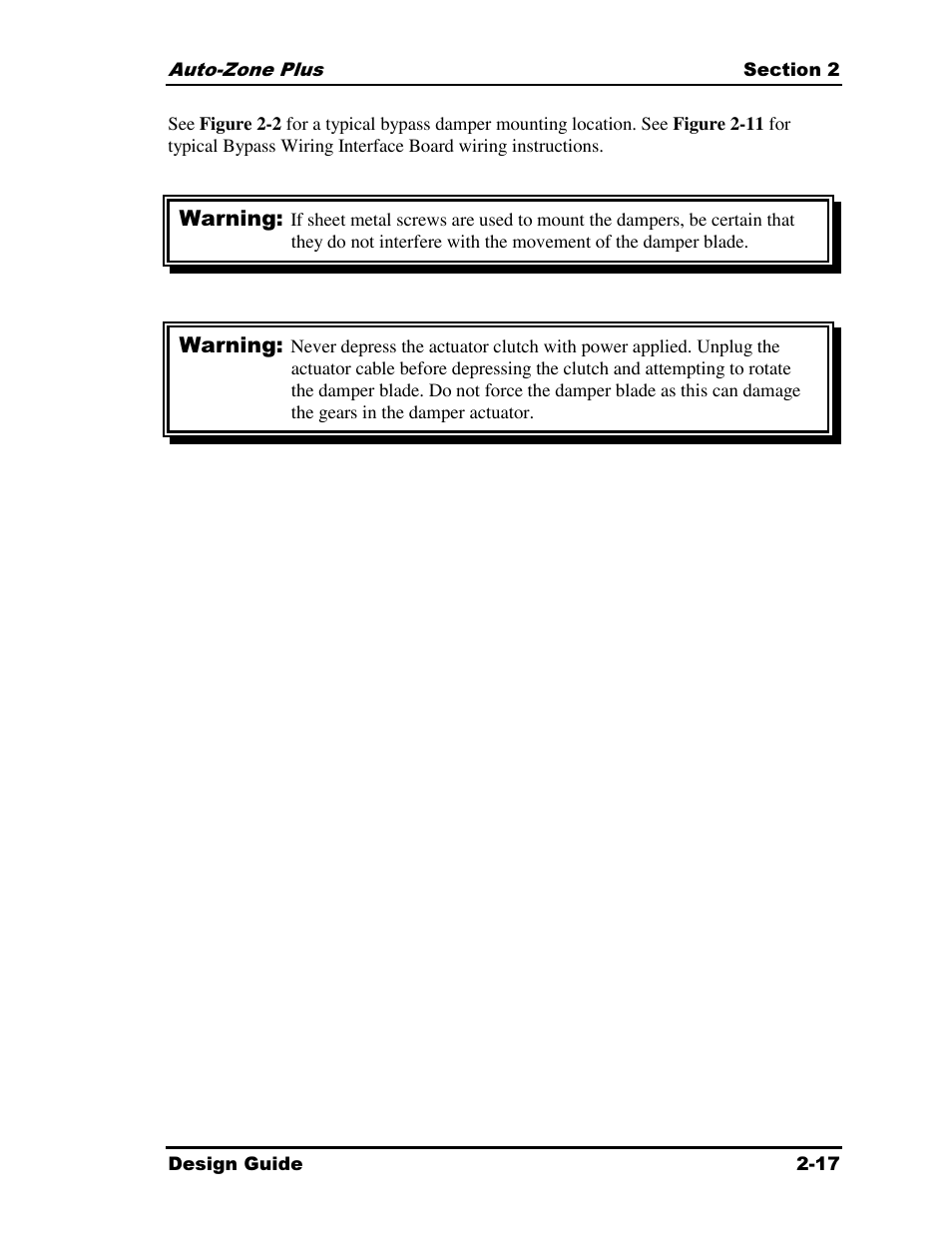 Auto-Zone Control Systems Auto-Zone Plus Systems Installation & Operation (Version 03A) User Manual | Page 49 / 210