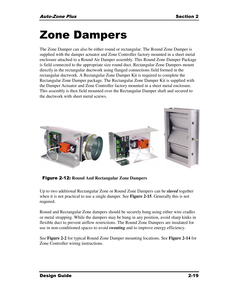 Zone dampers | Auto-Zone Control Systems Auto-Zone Plus Systems Installation & Operation (Version 03A) User Manual | Page 51 / 210