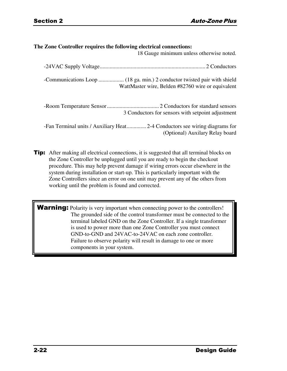 Auto-Zone Control Systems Auto-Zone Plus Systems Installation & Operation (Version 03A) User Manual | Page 54 / 210