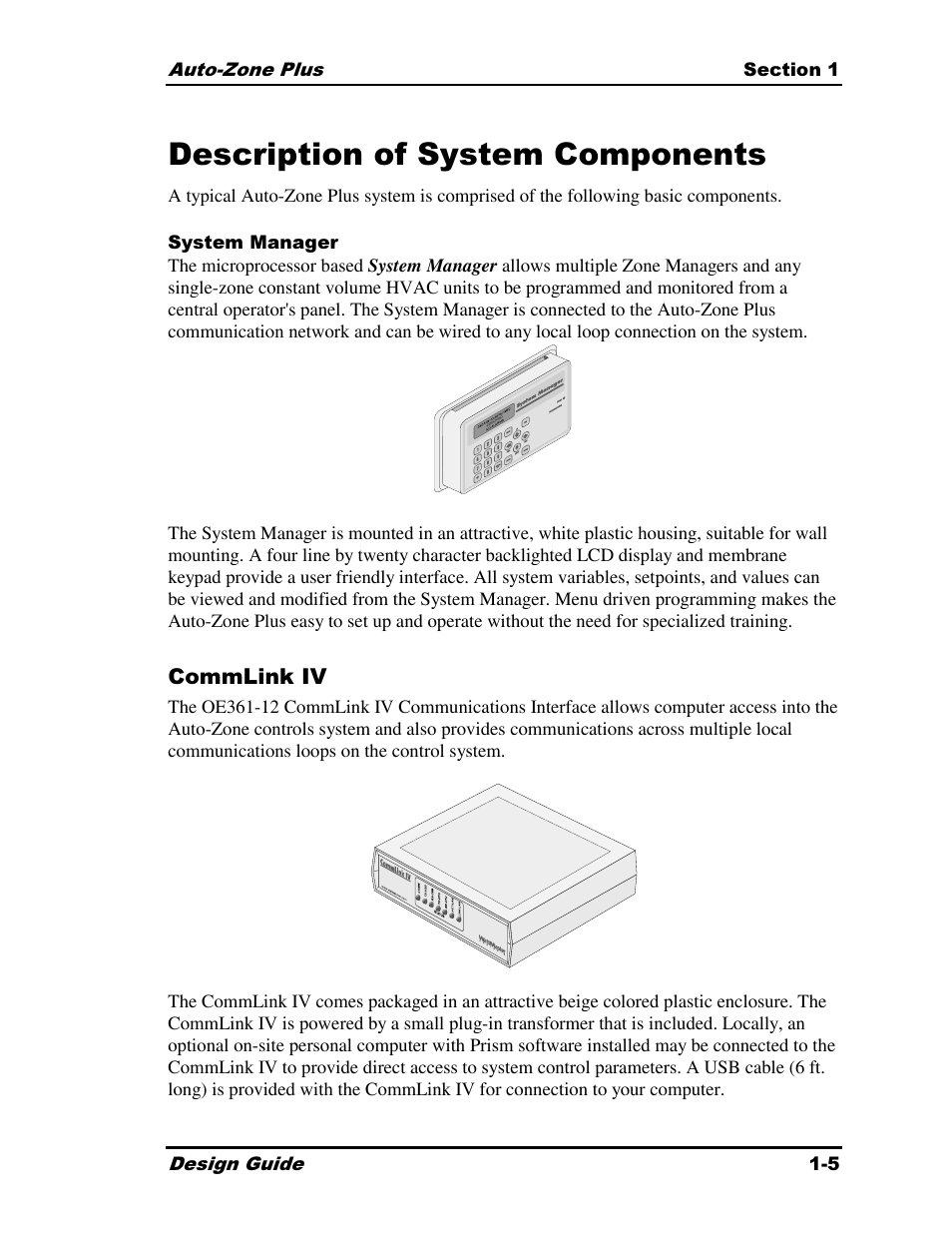 Description of system components | Auto-Zone Control Systems Auto-Zone Plus Systems Installation & Operation (Version 03A) User Manual | Page 9 / 210