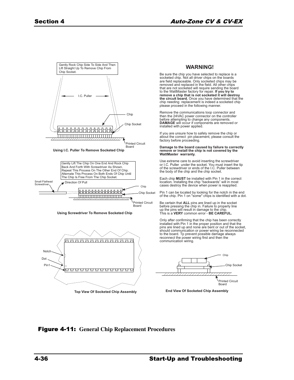 Warning | Auto-Zone Control Systems Auto-Zone CV & CV-EX Systems Installation & Operation (Version 01C) User Manual | Page 114 / 120