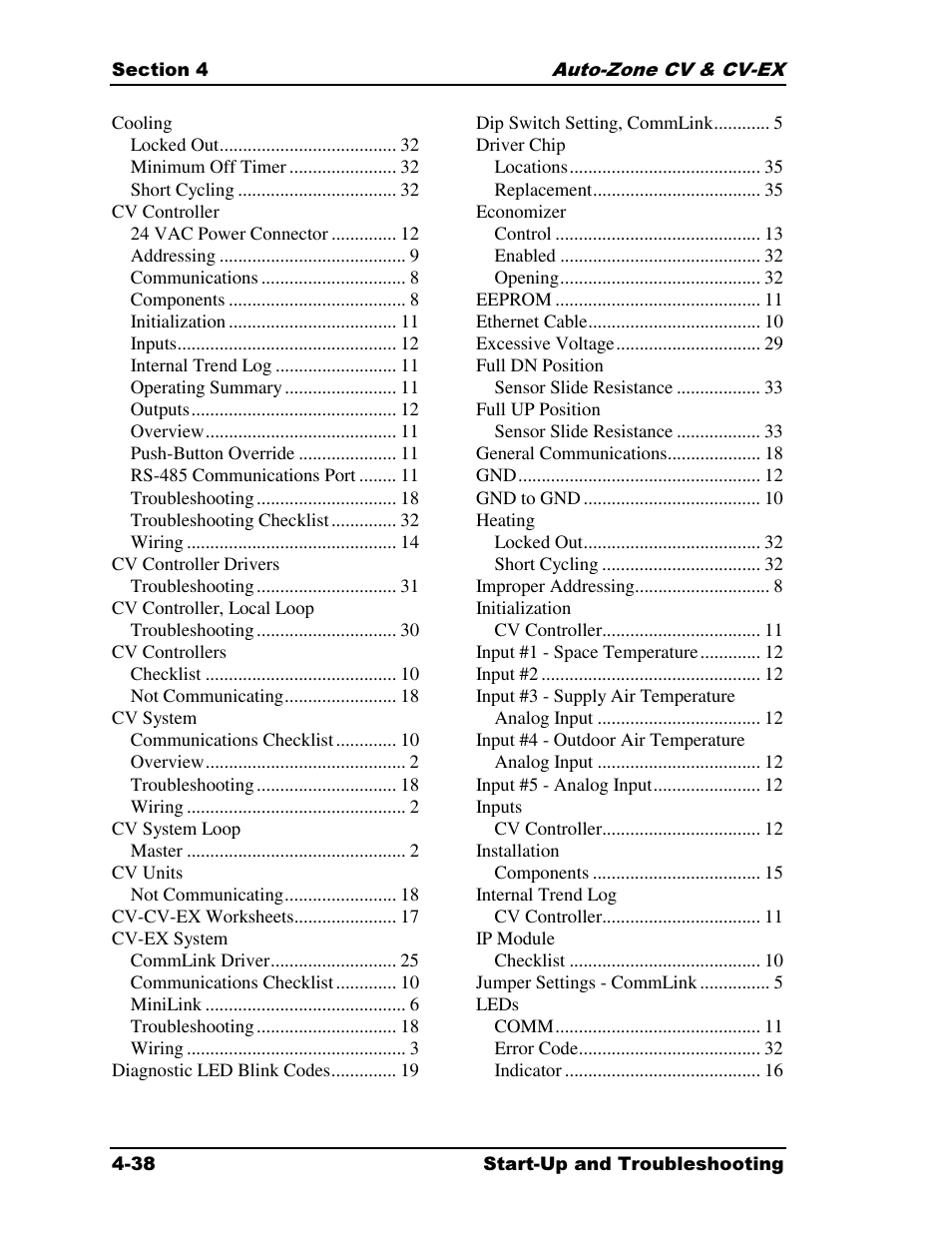 Auto-Zone Control Systems Auto-Zone CV & CV-EX Systems Installation & Operation (Version 01C) User Manual | Page 116 / 120