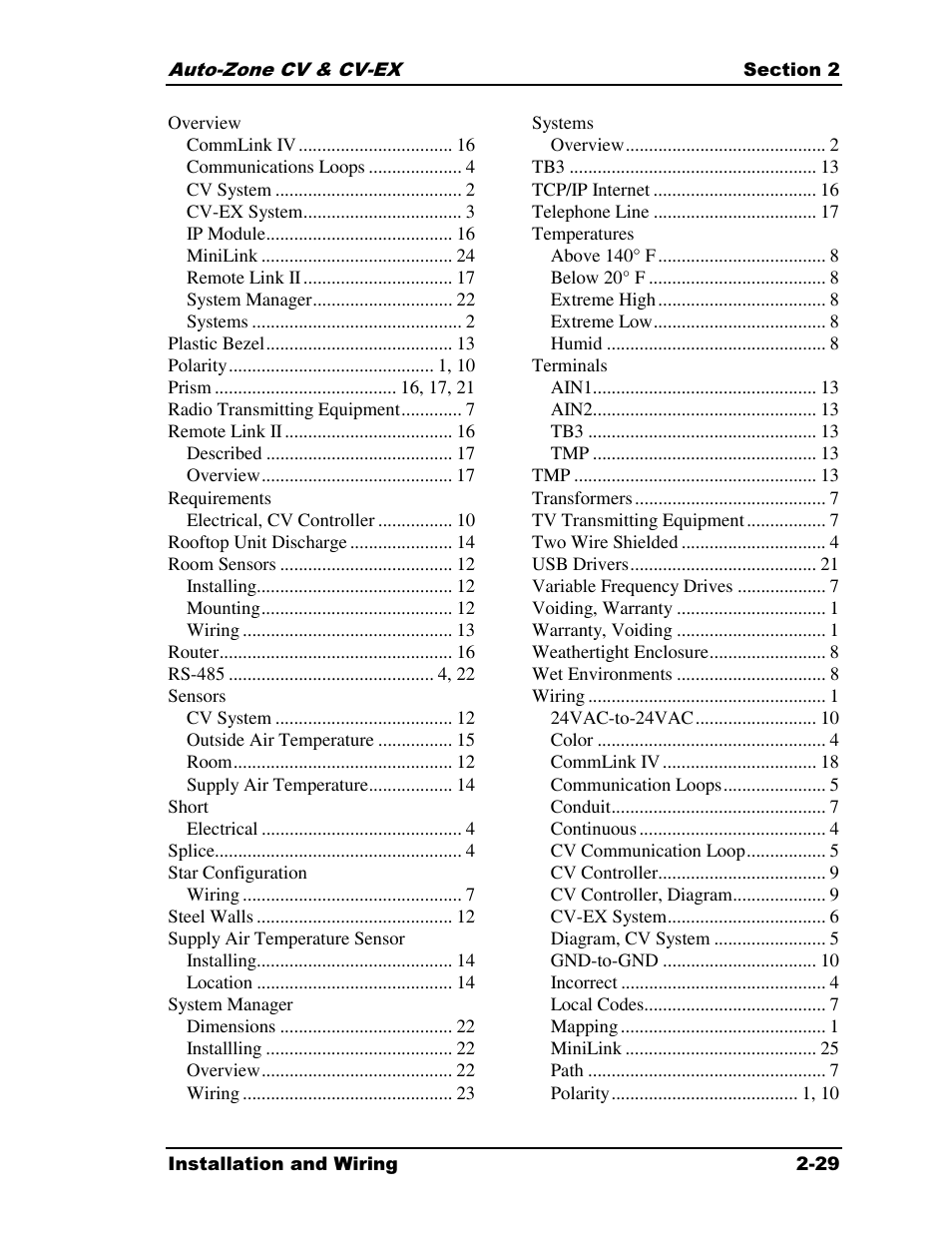 Auto-Zone Control Systems Auto-Zone CV & CV-EX Systems Installation & Operation (Version 01C) User Manual | Page 41 / 120