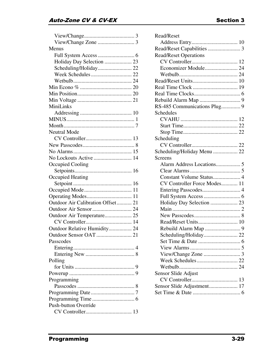 Auto-Zone Control Systems Auto-Zone CV & CV-EX Systems Installation & Operation (Version 01C) User Manual | Page 73 / 120