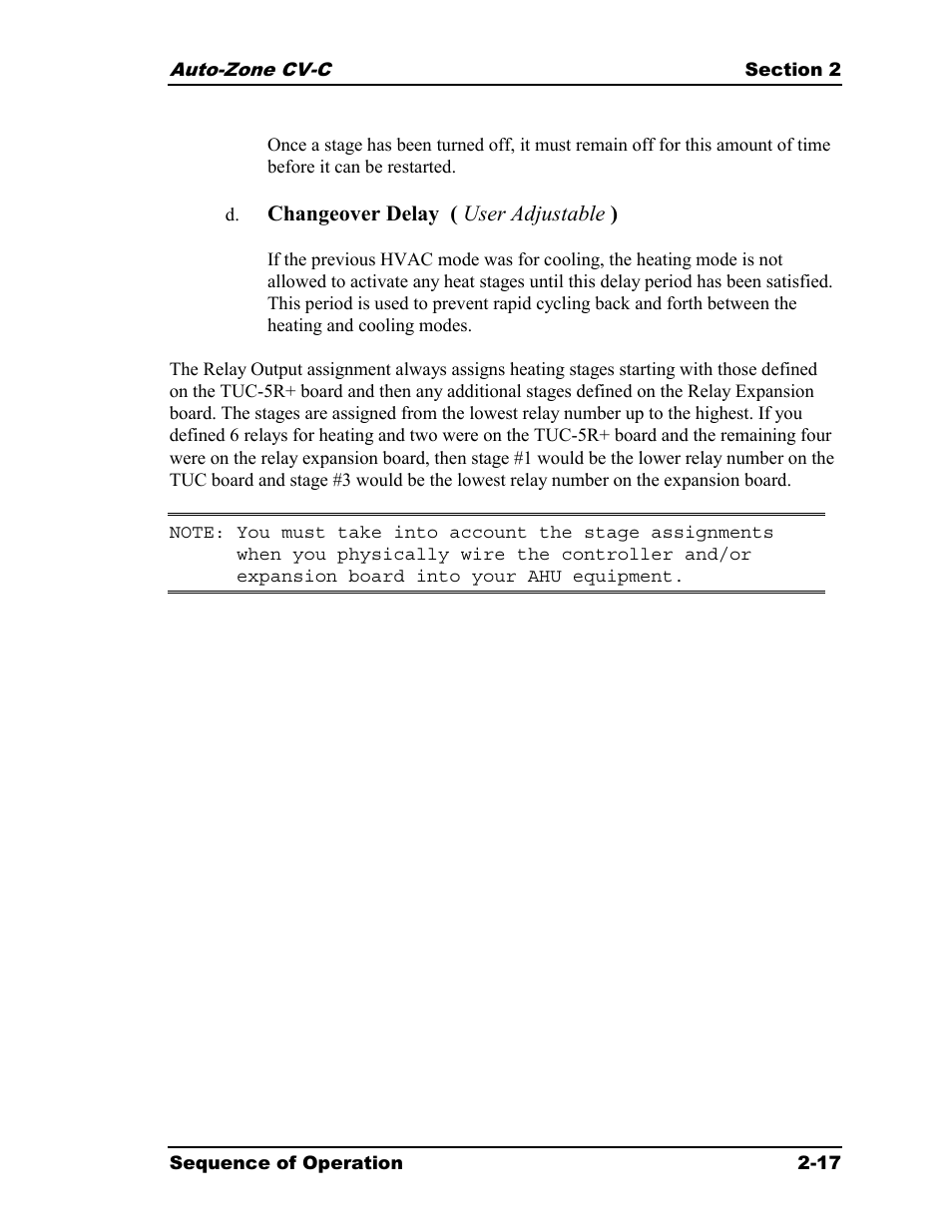 Auto-Zone Control Systems Auto-Zone CV-C Controller Installation Guide (Version 01A) User Manual | Page 27 / 42