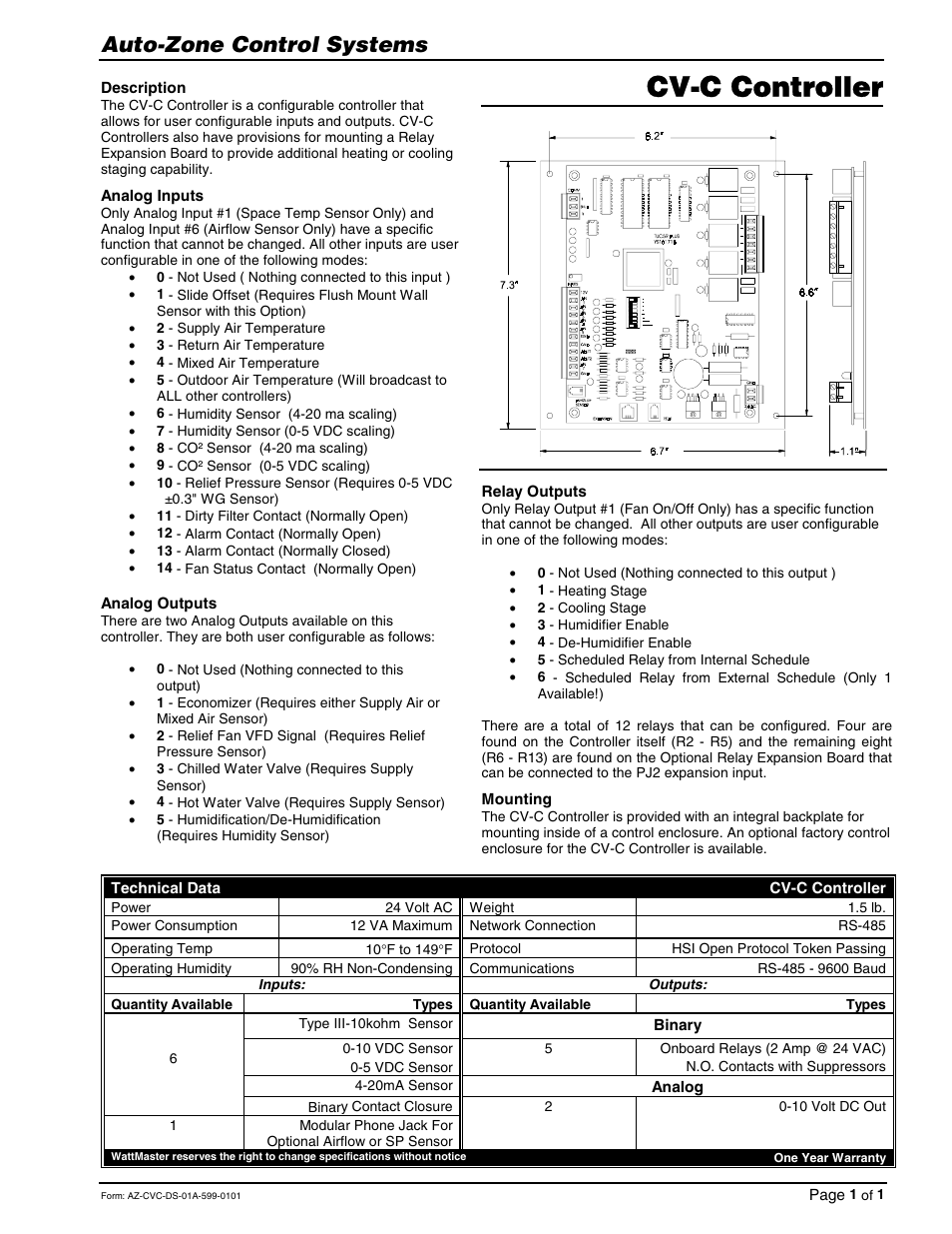 3f33_^db_\\ub, 1ed_j_^u3_^db_\cicdu]c | Auto-Zone Control Systems Auto-Zone CV-C Controller Installation Guide (Version 01A) User Manual | Page 3 / 42