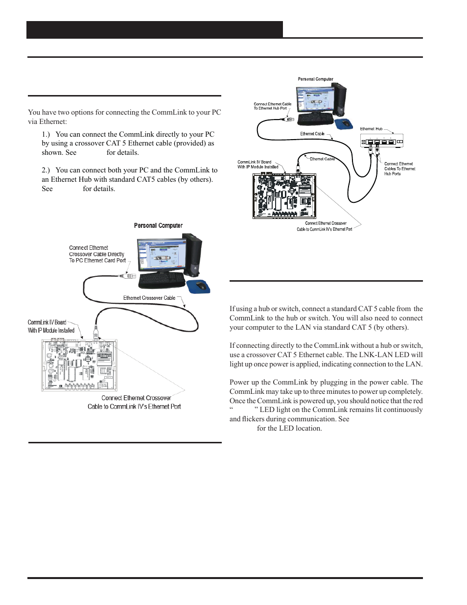 Ip module, Commlink with ip module hardware connection, 12 technical guide | Auto-Zone Control Systems IP Module Kit Installation Guide for the IP Module Kit Used with CommLink IV & 5 (Version 01N) User Manual | Page 12 / 20