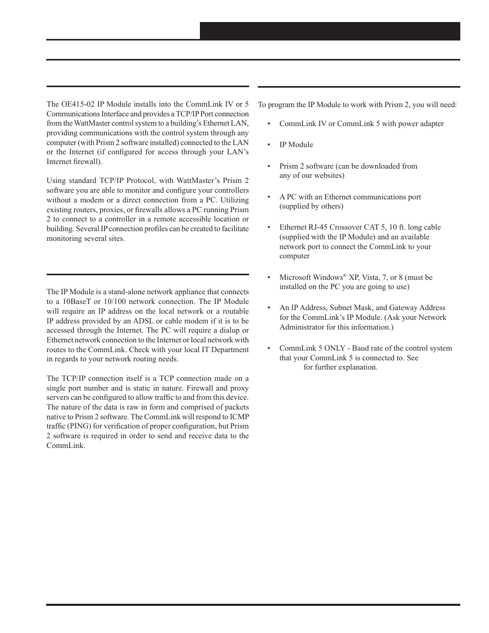 Ip module, General information | Auto-Zone Control Systems IP Module Kit Installation Guide for the IP Module Kit Used with CommLink IV & 5 (Version 01N) User Manual | Page 3 / 20