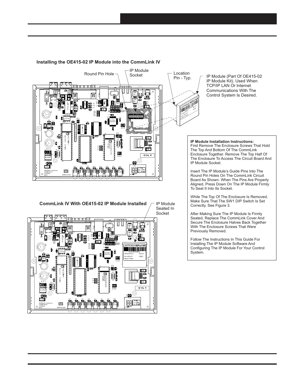 Ip module, Commlink iv ip module installation, 5technical guide | Auto-Zone Control Systems IP Module Kit Installation Guide for the IP Module Kit Used with CommLink IV & 5 (Version 01N) User Manual | Page 5 / 20