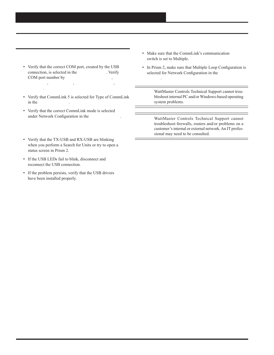 Commlink 5 technical guide, Troubleshooting the usb drivers, 14 operator interface | Troubleshooting tips | Auto-Zone Control Systems CommLink 5 Technical Guide, Installation Instructions for the CommLink 5 Communications Interface (Version 01G) User Manual | Page 14 / 16