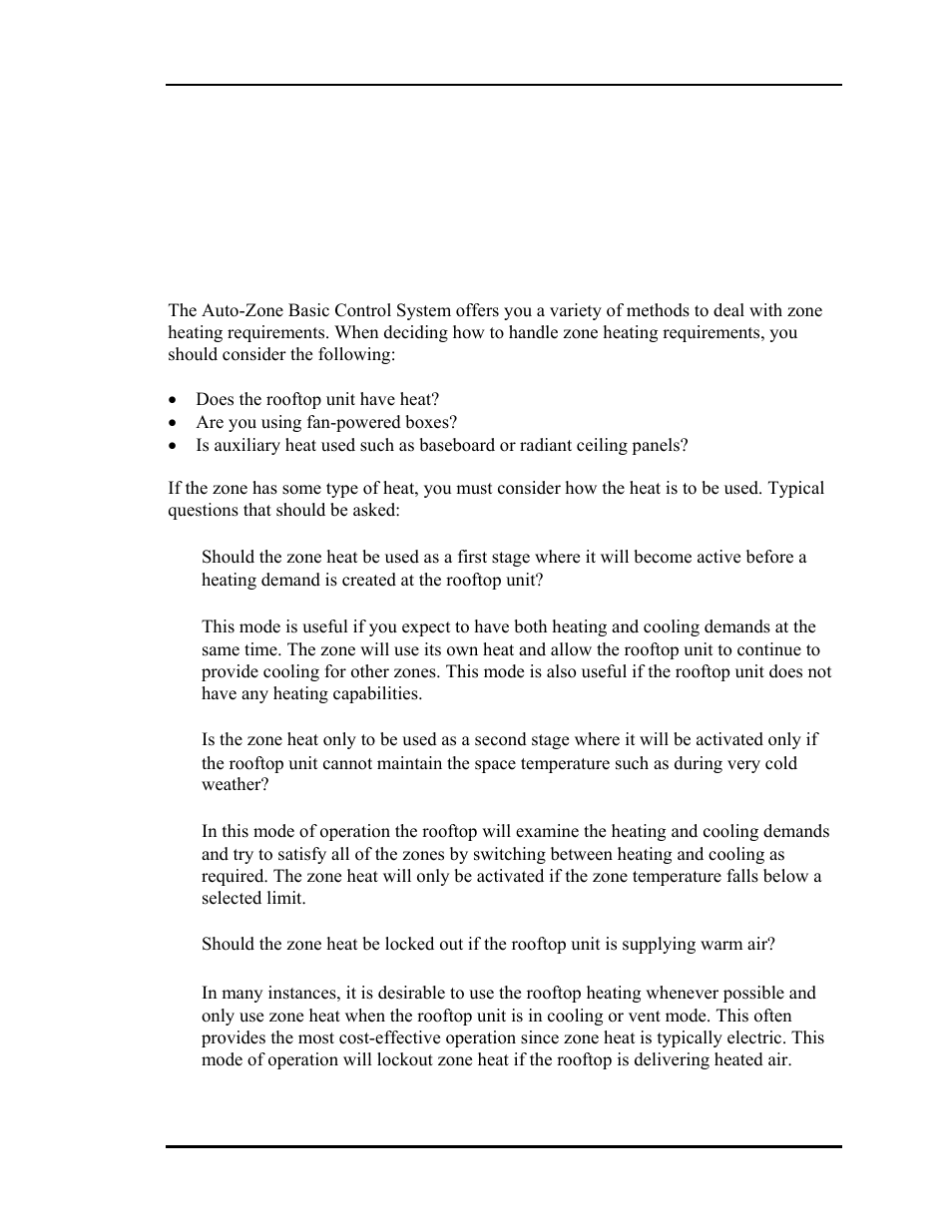 Auxiliary heat control options | Auto-Zone Control Systems Auto-Zone Basic Systems Installation & Operation (Version 02C) User Manual | Page 23 / 150
