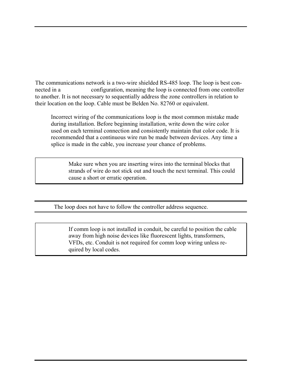Communications loop | Auto-Zone Control Systems Auto-Zone Basic Systems Installation & Operation (Version 02C) User Manual | Page 38 / 150
