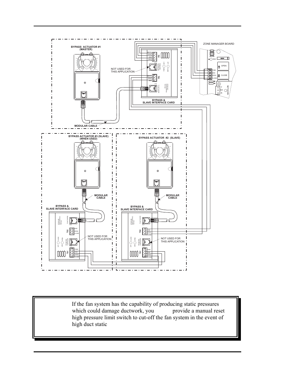 Warning, Auto-zone basic, Installation and wiring | Figure 2-9: bypass damper wiring | Auto-Zone Control Systems Auto-Zone Basic Systems Installation & Operation (Version 02C) User Manual | Page 42 / 150