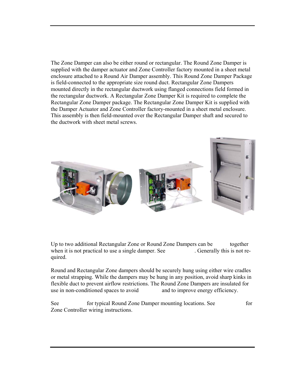 Zone dampers | Auto-Zone Control Systems Auto-Zone Basic Systems Installation & Operation (Version 02C) User Manual | Page 43 / 150