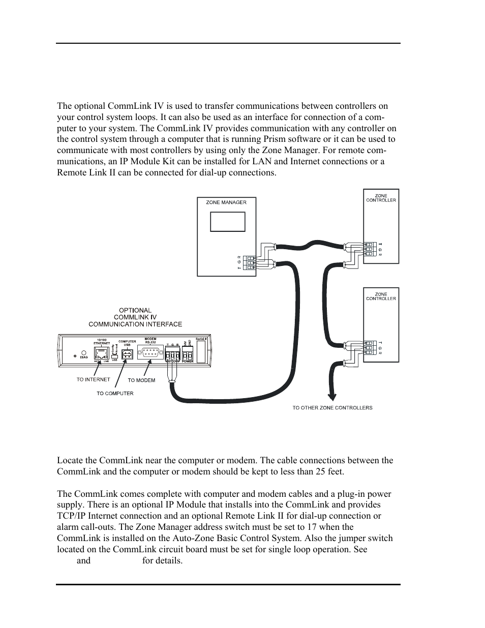 Commlink iv interface | Auto-Zone Control Systems Auto-Zone Basic Systems Installation & Operation (Version 02C) User Manual | Page 60 / 150