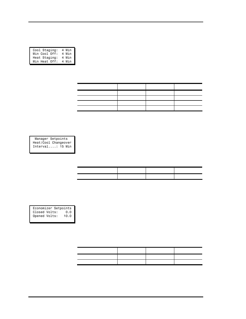 Setpoint screen #3, Setpoint screen #4, Setpoint screen #5 | Auto-zone basic | Auto-Zone Control Systems Auto-Zone Basic Systems Installation & Operation (Version 02C) User Manual | Page 86 / 150