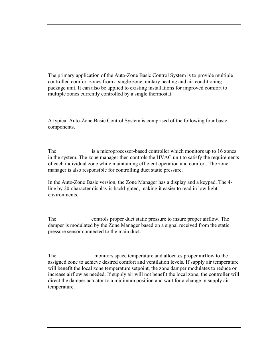 General information, Description of system components | Auto-Zone Control Systems Auto-Zone Basic Systems Installation & Operation (Version 02C) User Manual | Page 9 / 150