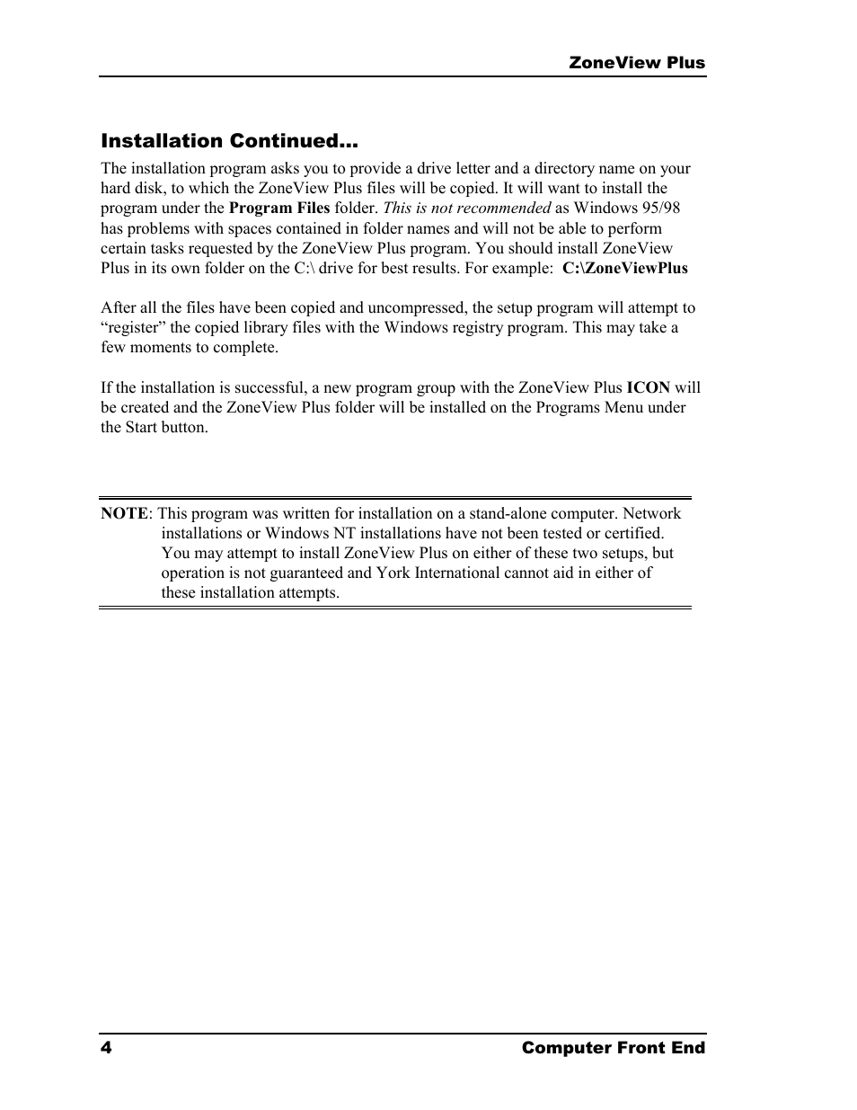 Auto-Zone Control Systems ZoneView Plus Software Manual (Version 01C) User Manual | Page 10 / 62
