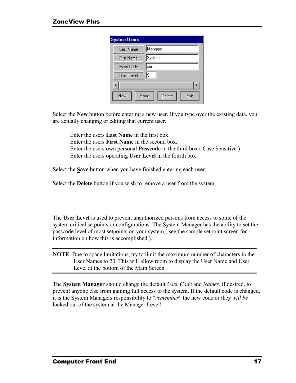 Auto-Zone Control Systems ZoneView Plus Software Manual (Version 01C) User Manual | Page 23 / 62