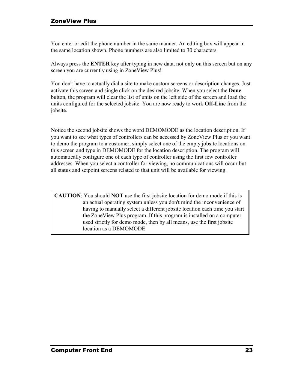 Auto-Zone Control Systems ZoneView Plus Software Manual (Version 01C) User Manual | Page 29 / 62