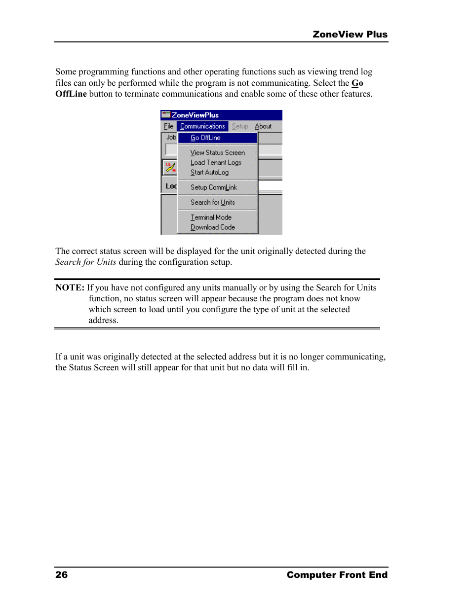Auto-Zone Control Systems ZoneView Plus Software Manual (Version 01C) User Manual | Page 32 / 62