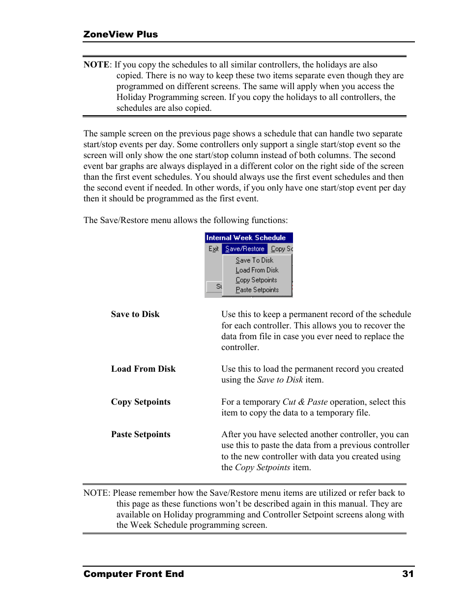 Auto-Zone Control Systems ZoneView Plus Software Manual (Version 01C) User Manual | Page 37 / 62