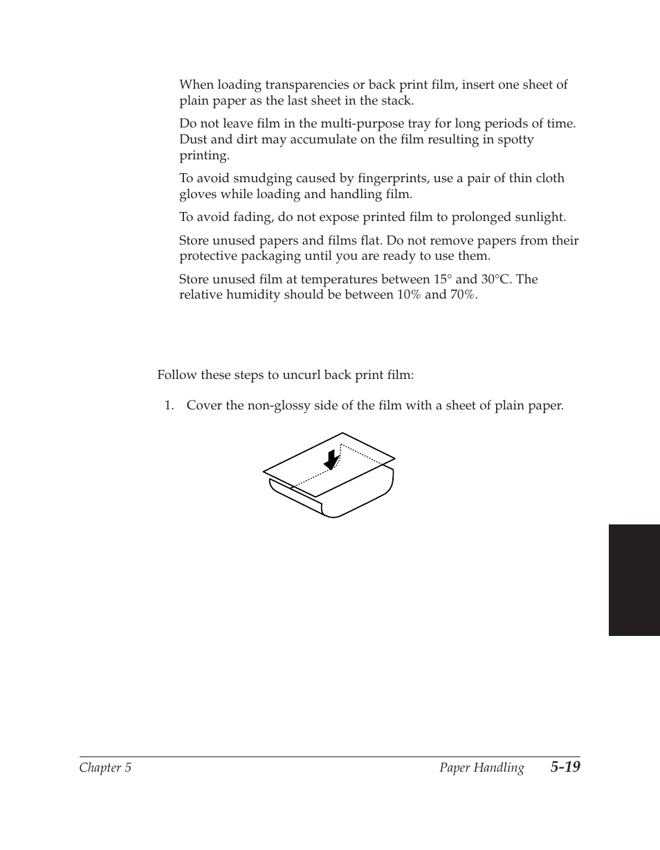 Uncurling back print film | Canon C70 User Manual | Page 133 / 421