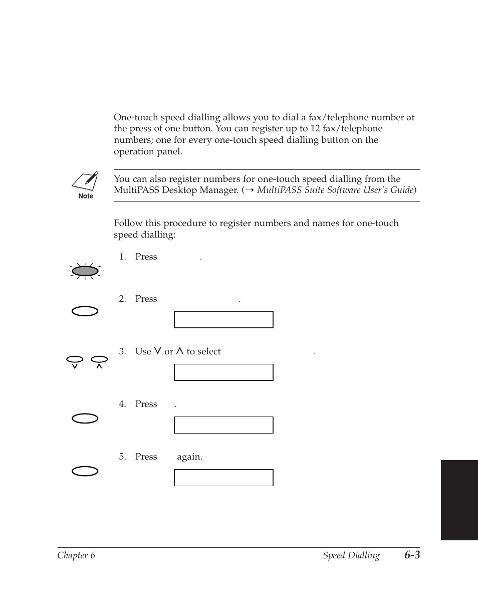 One-touch speed dialling, Registering numbers for one-touch speed dialling | Canon C70 User Manual | Page 149 / 421