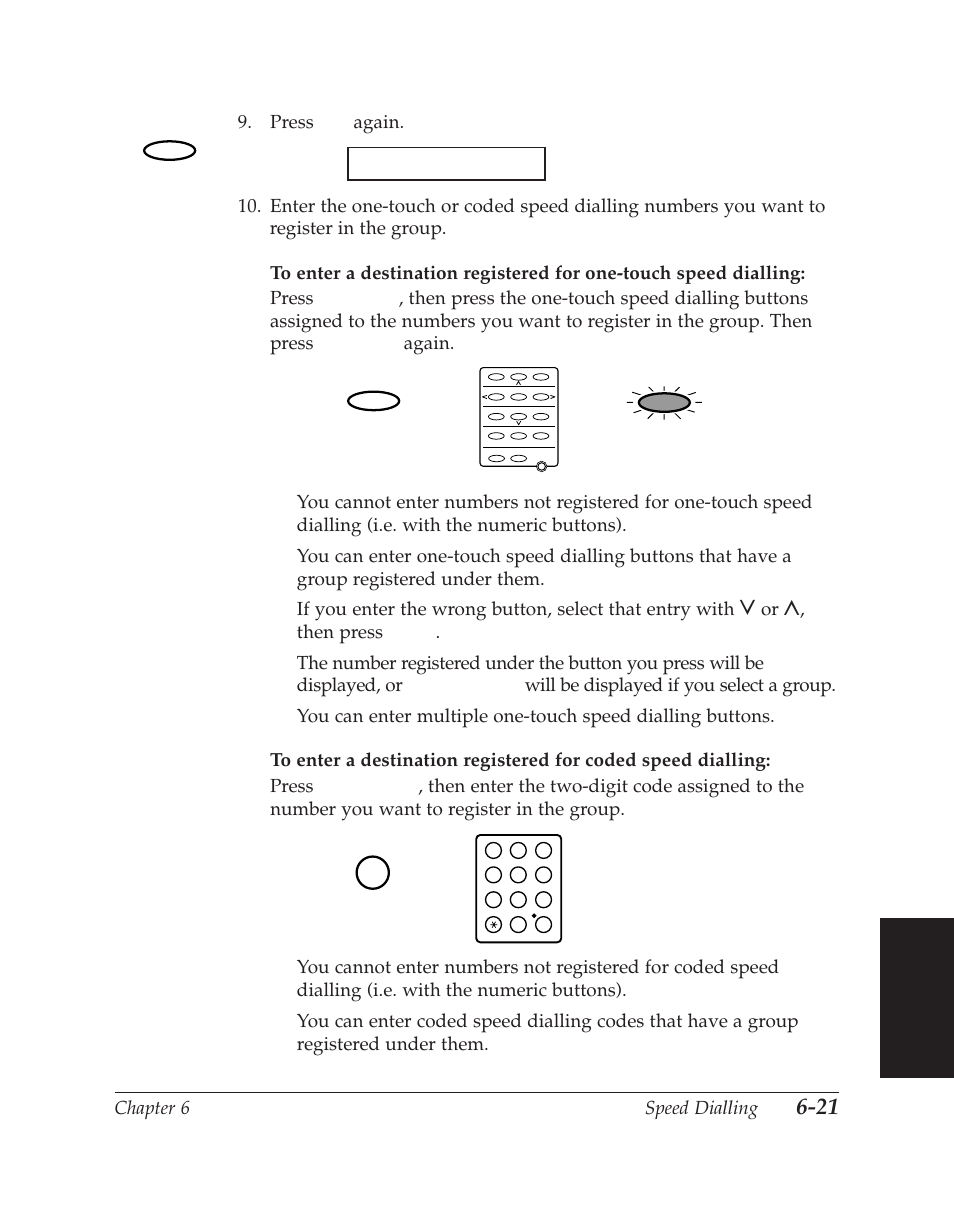 Chapter 6 speed dialling, Speed dialling, Function | Canon C70 User Manual | Page 167 / 421