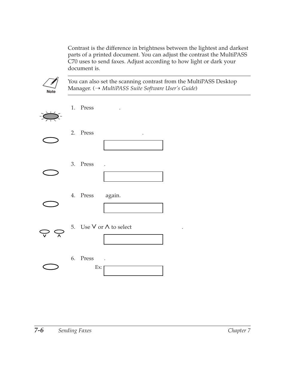 Setting the scanning contrast | Canon C70 User Manual | Page 182 / 421