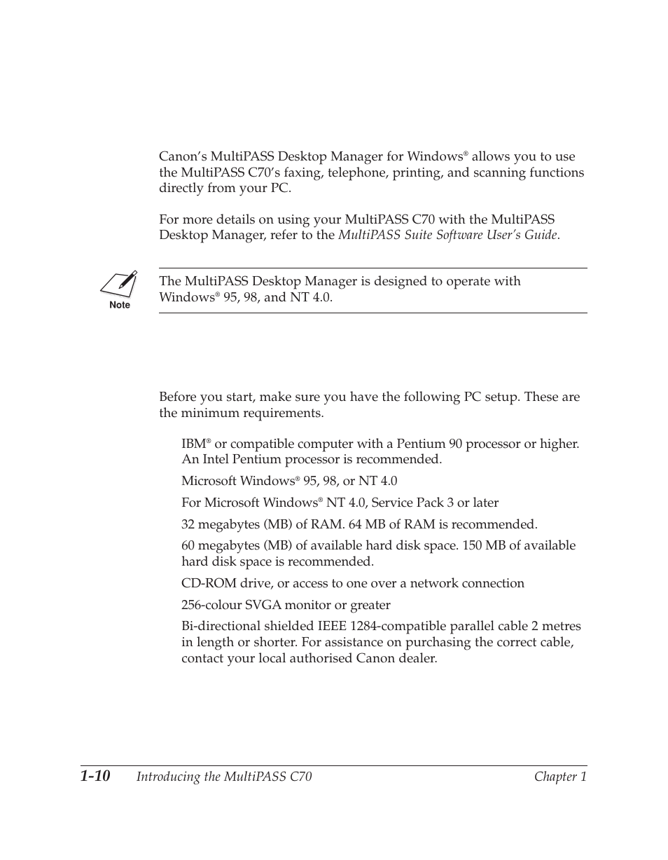 Hardware and software requirements | Canon C70 User Manual | Page 26 / 421