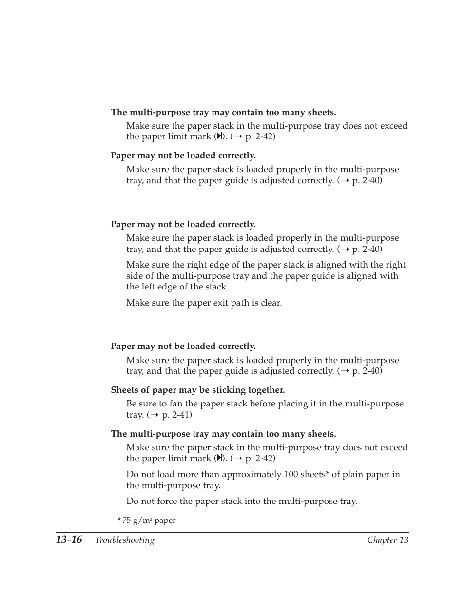Paper feeding problems | Canon C70 User Manual | Page 324 / 421