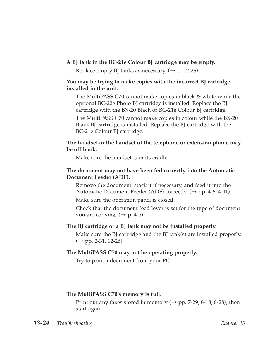 Copying problems | Canon C70 User Manual | Page 332 / 421