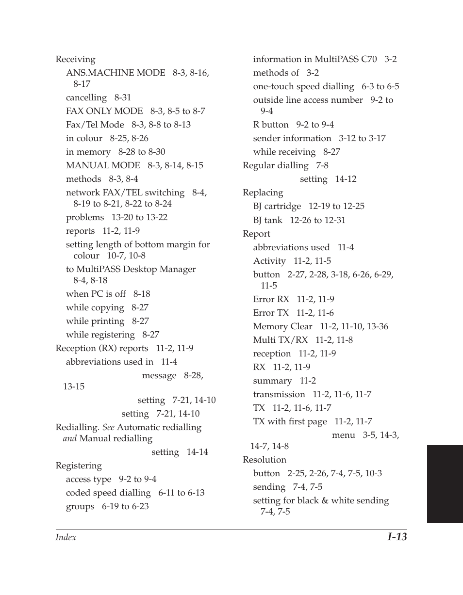 I-13 | Canon C70 User Manual | Page 415 / 421