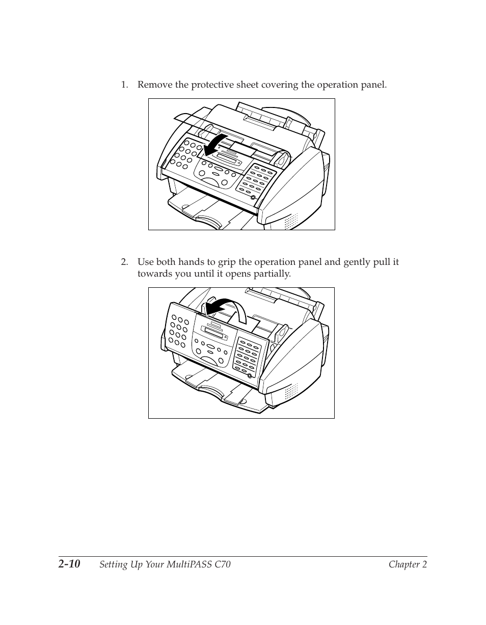 Removing the protective sheet and styrofoam sheet | Canon C70 User Manual | Page 48 / 421
