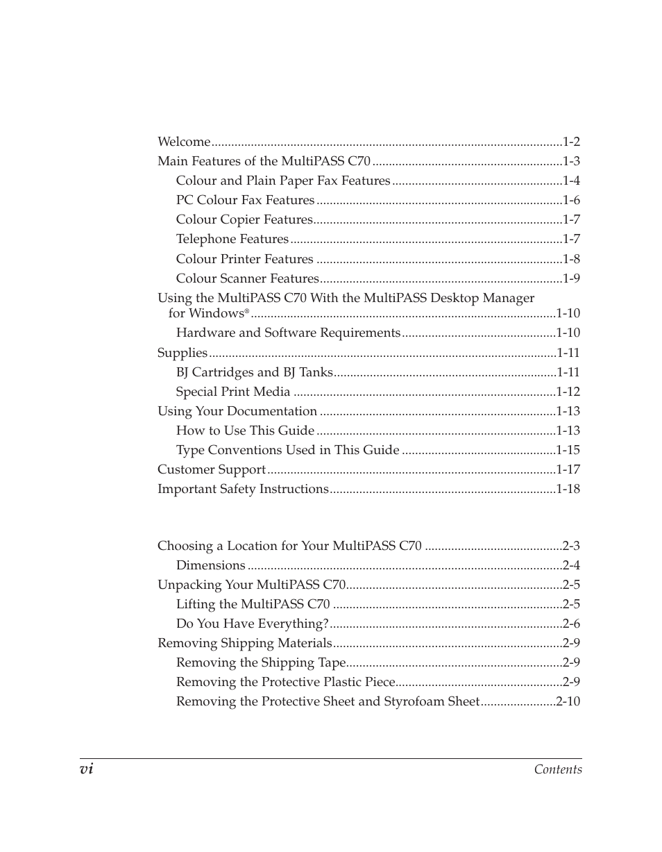 Canon C70 User Manual | Page 6 / 421