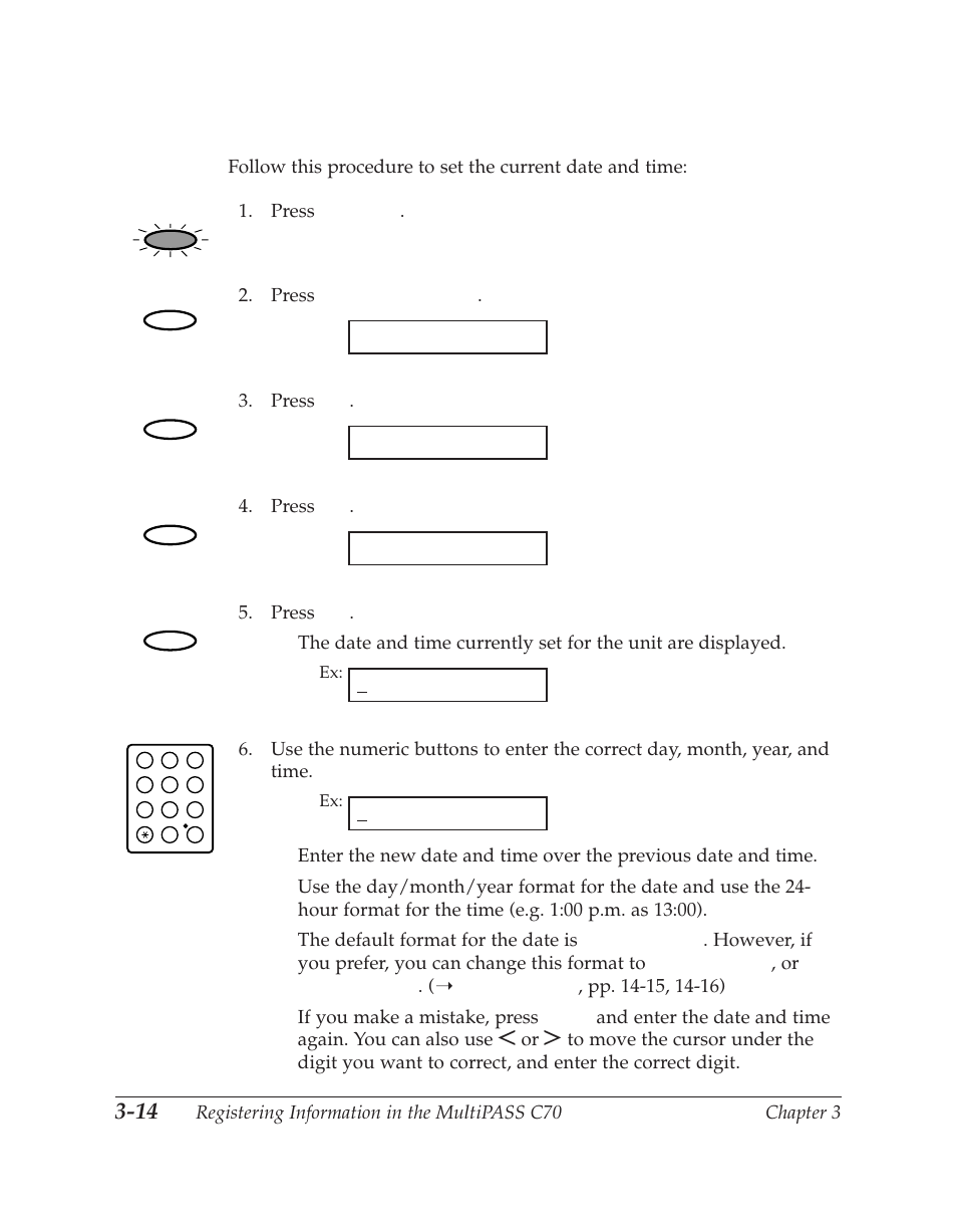 Entering the date and time | Canon C70 User Manual | Page 96 / 421