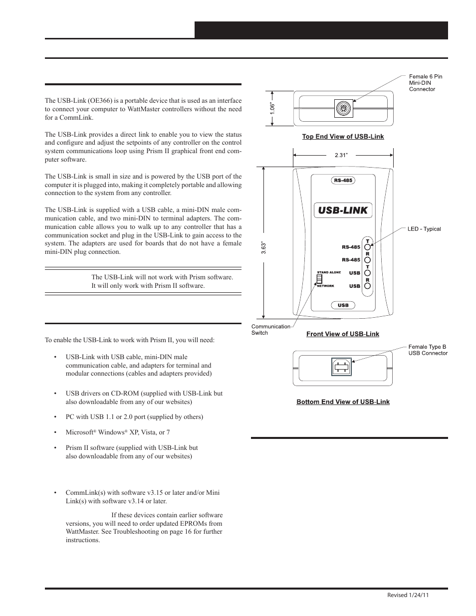 General information, System requirements | Auto-Zone Control Systems SS0070 USB-Link Technical Guide, Installation Instructions for the SS0070 USB-Link (Version 01D) User Manual | Page 3 / 20