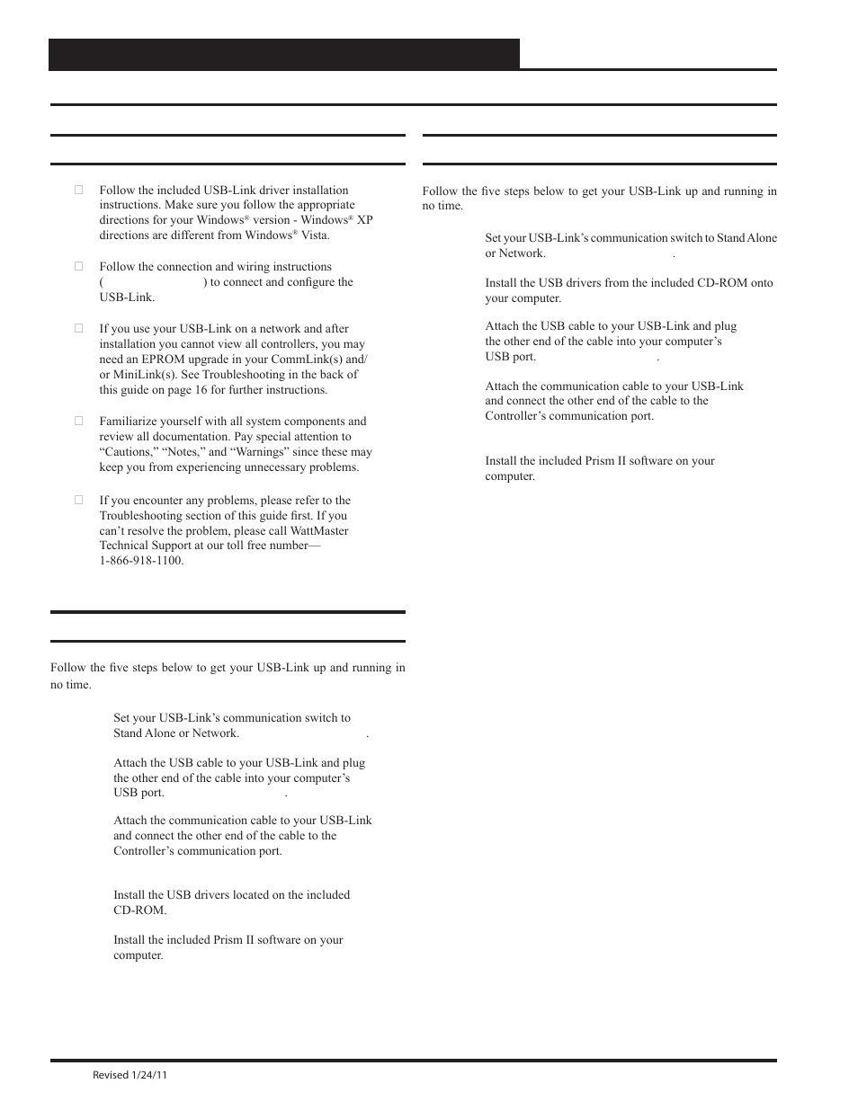 Quick guide, Quick guide for windows xp, Quick guide for windows vista & 7 | Auto-Zone Control Systems SS0070 USB-Link Technical Guide, Installation Instructions for the SS0070 USB-Link (Version 01D) User Manual | Page 4 / 20
