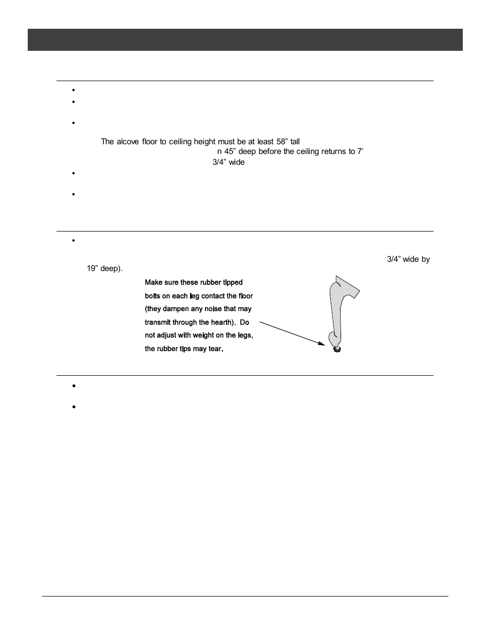 Heater placement requirements, Floor protection requirements, Electrical requirements | Installation | Avalon Firestyles Tree of Life User Manual | Page 9 / 58