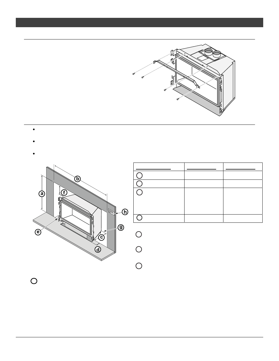 Installation (for qualified installers only), Top convection deflector, Fireplace requirements | Avalon Firestyles 34 DVL User Manual | Page 9 / 46