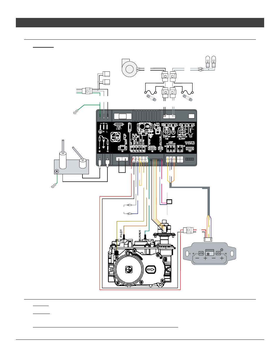 Maintenance, Wiring diagram, Replacement parts | Pilot sensor | Avalon Firestyles 616 Diamond-Fyre User Manual | Page 45 / 52