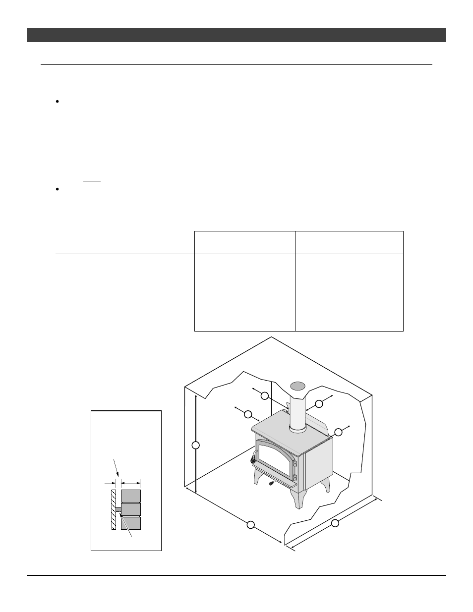 Stove installation, Alcove installation requirements, For qualified installers only) | Avalon Firestyles 1250 Wood Stove User Manual | Page 13 / 38