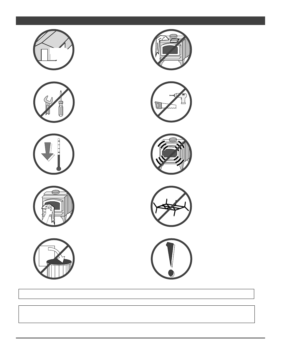 Safety precautions 5 | Avalon Firestyles 1250 Wood Stove User Manual | Page 5 / 38