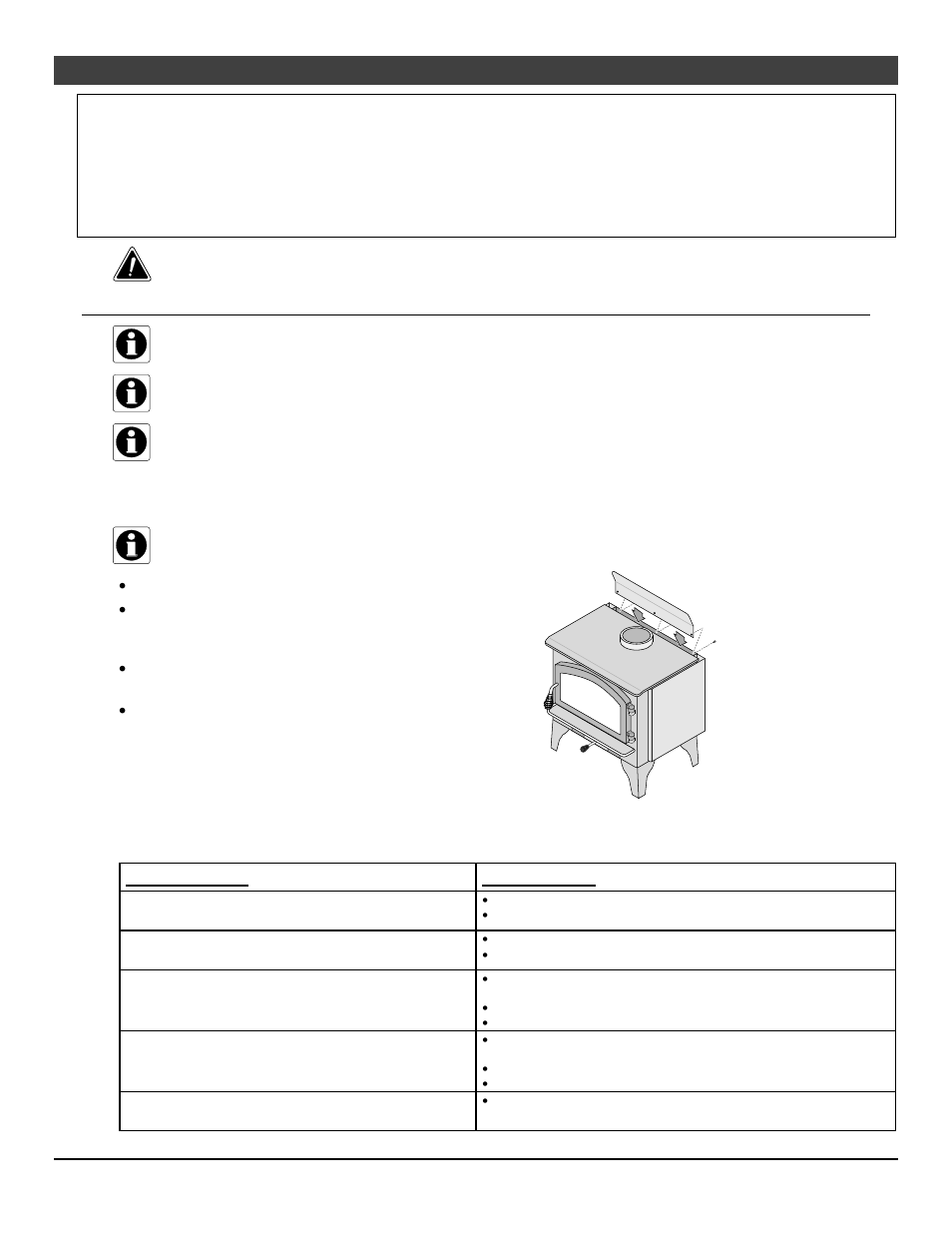 Safety notice, Stove installation, Planning the installation | For qualified installers only), Preparation for installation, Stove installation considerations | Avalon Firestyles 1250 Wood Stove User Manual | Page 7 / 38