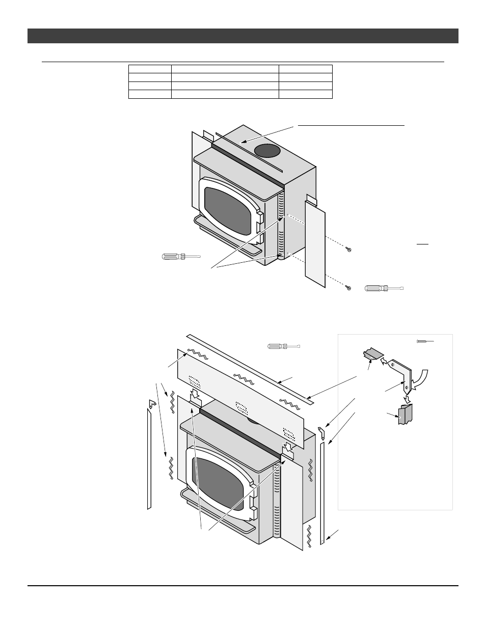 46 optional equipment, Surround panels (see part #'s below), Installation instructions | Avalon Firestyles Olympic User Manual | Page 46 / 48