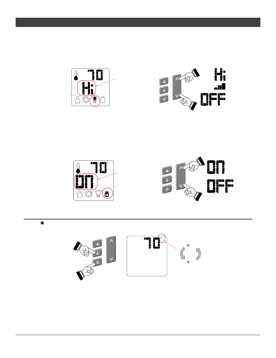 14 operation, Display fahrenheit or celsius, Mode controls (continued) | Avalon Firestyles Bed & Breakfast User Manual | Page 14 / 28