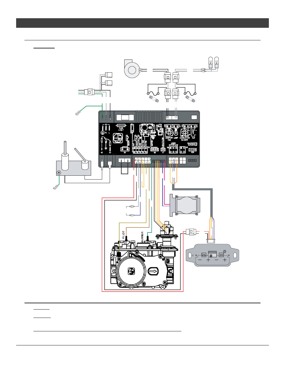 Maintenance 25, Wiring diagram, Replacement parts list | Pilot sensor | Avalon Firestyles Bed & Breakfast User Manual | Page 25 / 28