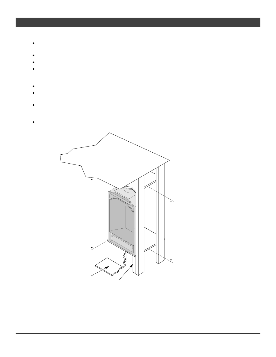14 installation, Fireplace placement requirements | Avalon Firestyles Bed & Breakfast Installation User Manual | Page 14 / 52